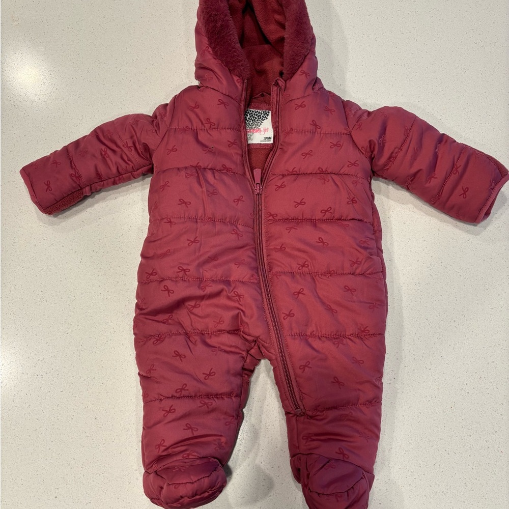 Cozy Kids One Piece Snowsuit - Red